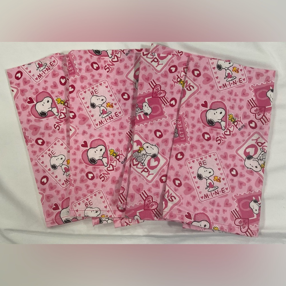 Snoopy Valentine Cloth Napkins Set Of 4